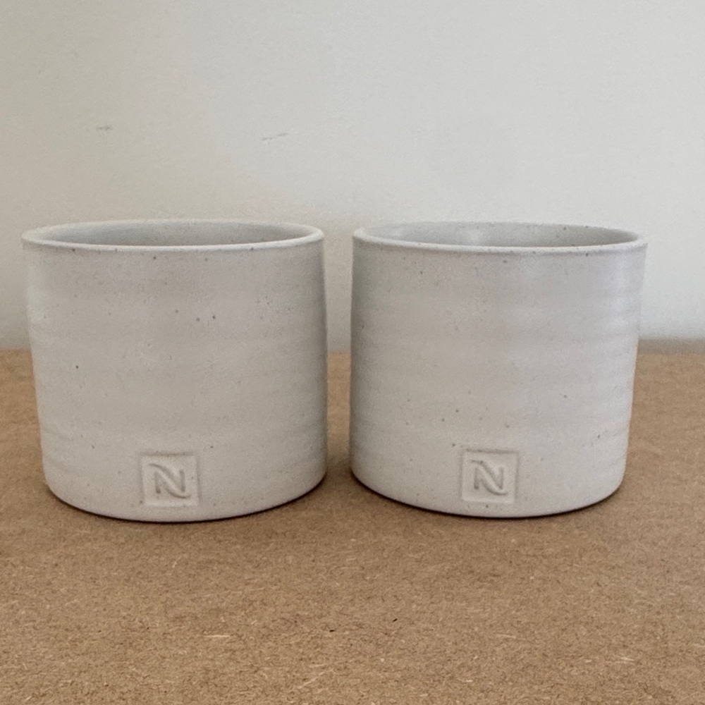 Nespresso Light Gray Ceramic Cups - Picture 2 of 4